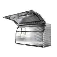 Aluminium Checker Plate Full Side Opening Door Toolbox With Adjustable Shelf (1450MM X 600MM X 850MM)
