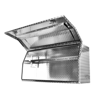 Aluminium Checker Plate Full Side Opening Door Toolbox With Adjustable Shelf (1700MM X 600MM X 850MM)
